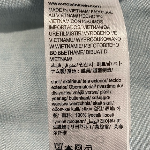 Nwt Calvin Klein Chambray Drawstring Utility 4" Shorts size 12 - Picture 4 of 6